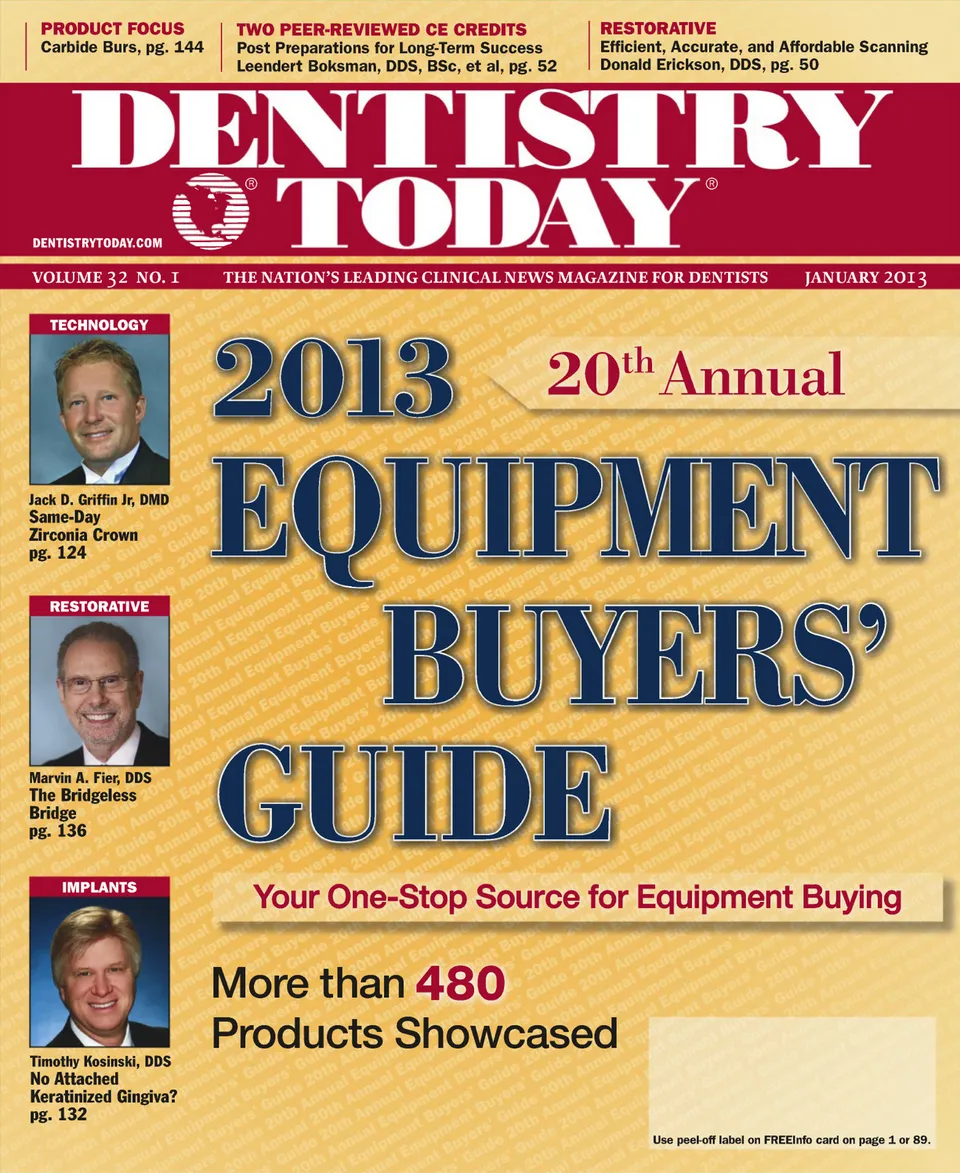 Dentistry Today — 2013 Equipment Buyer's Guide cover