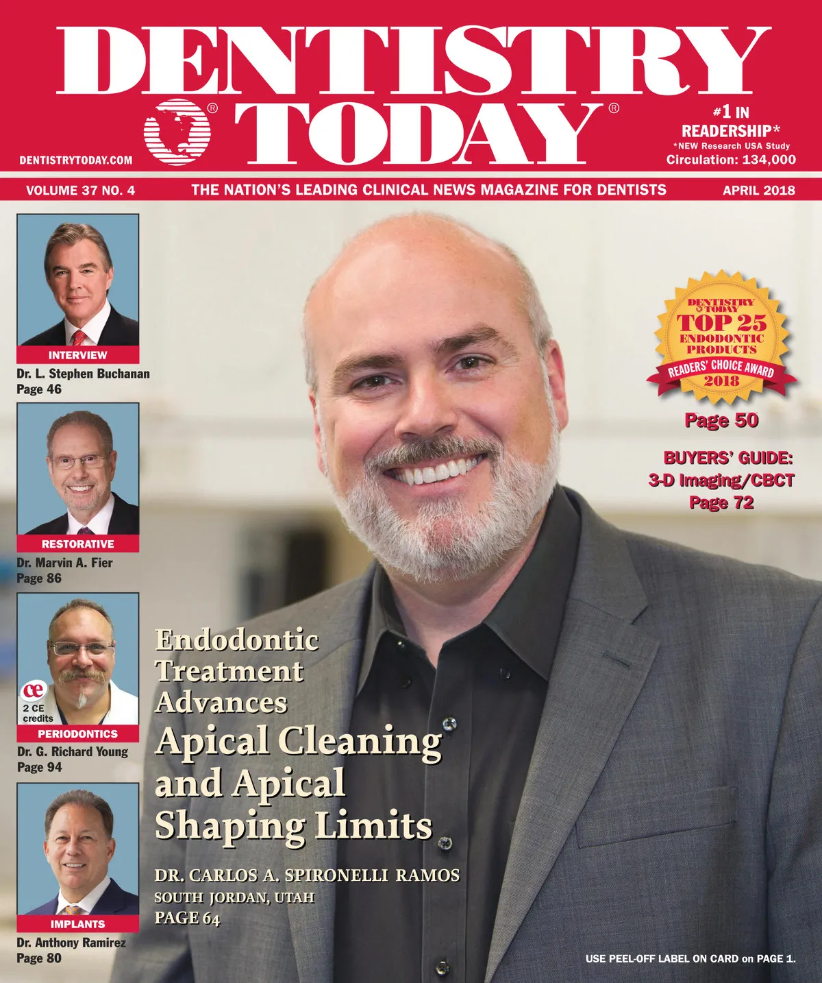 Dentistry Today — April 2018 cover