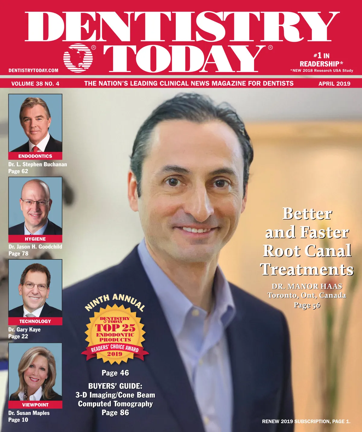 Dentistry Today — April 2019 cover
