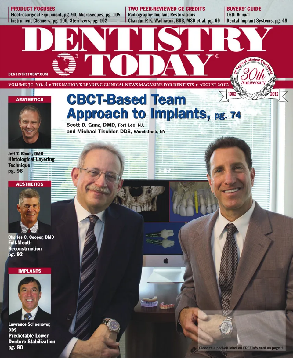 Dentistry Today — August 2012 cover