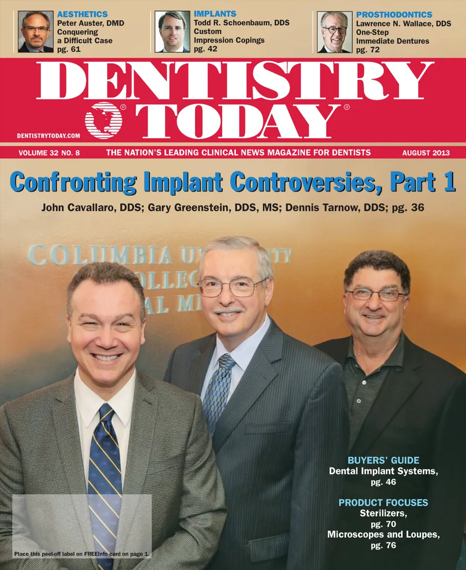 Dentistry Today — August 2013 cover