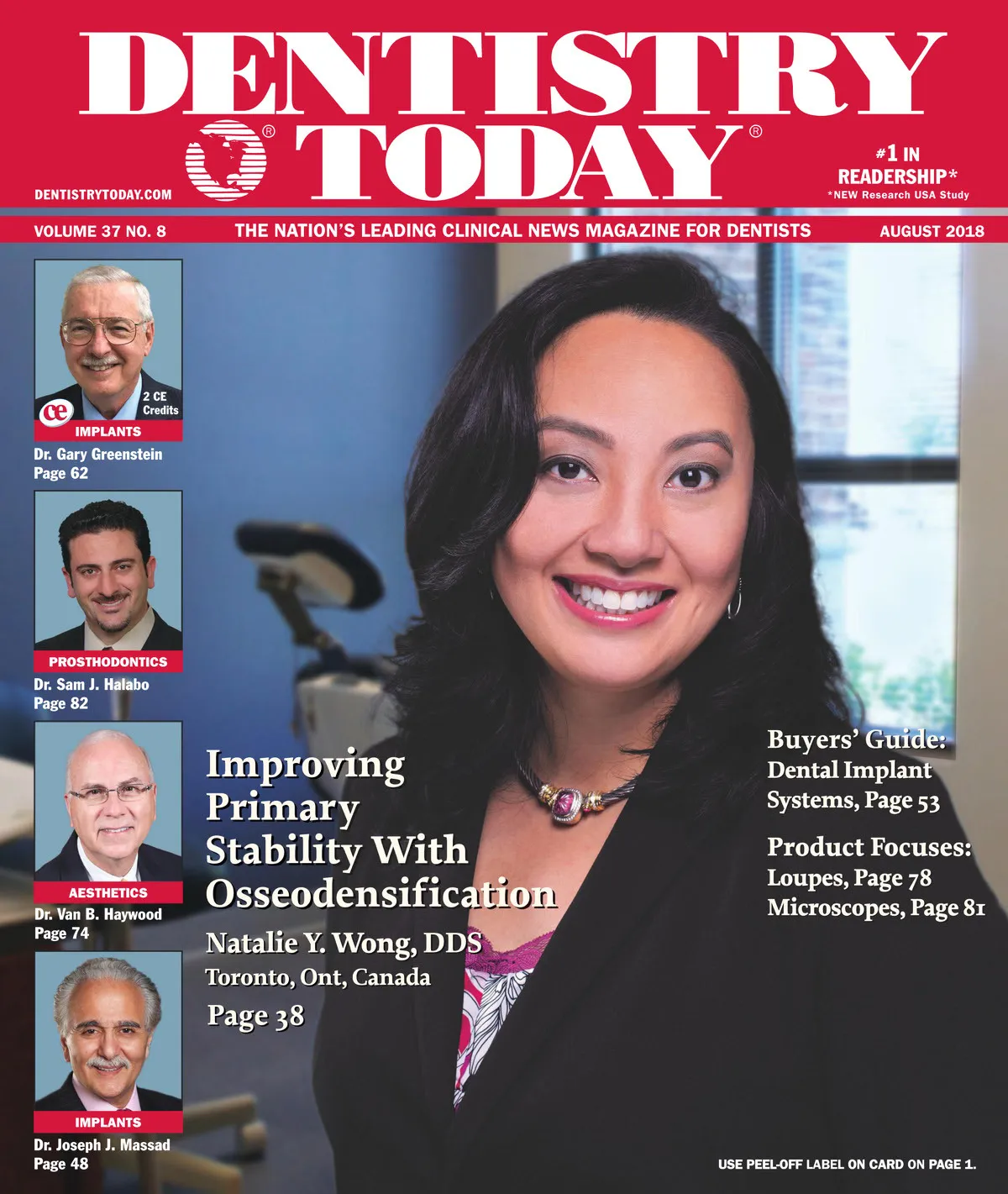Dentistry Today — August 2018 cover
