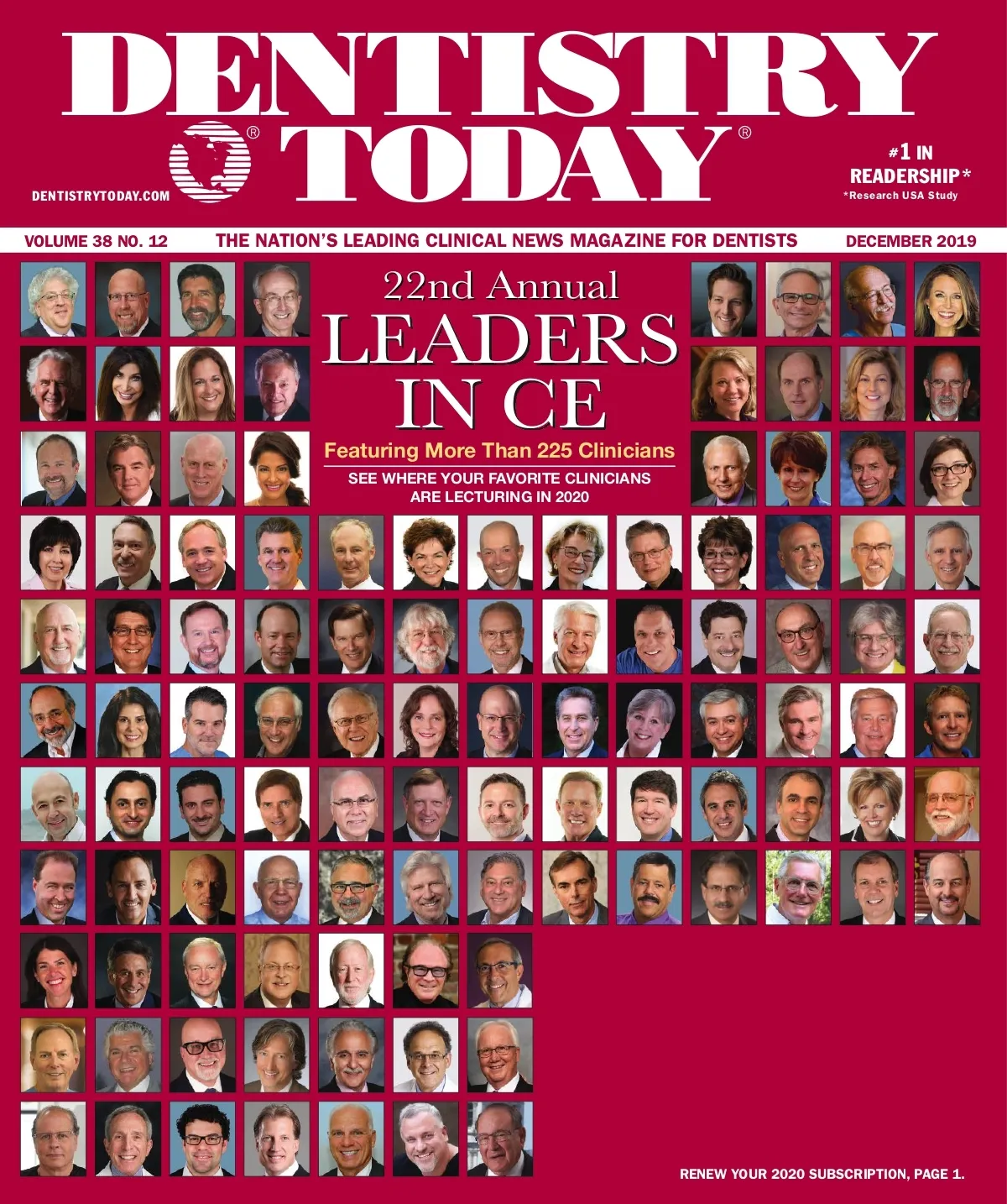 Dentistry Today — December 2019 cover