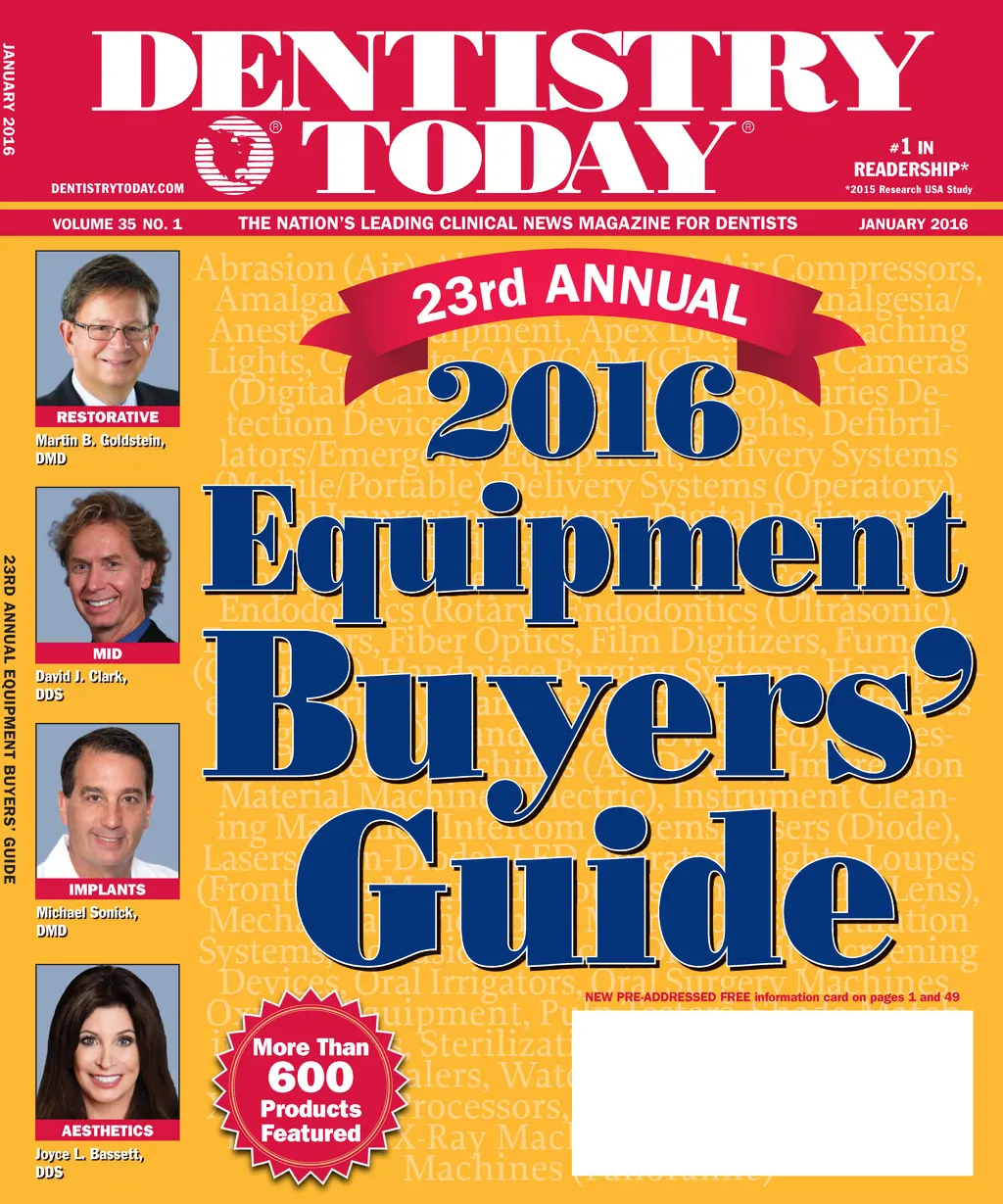 Dentistry Today — January 2016 cover