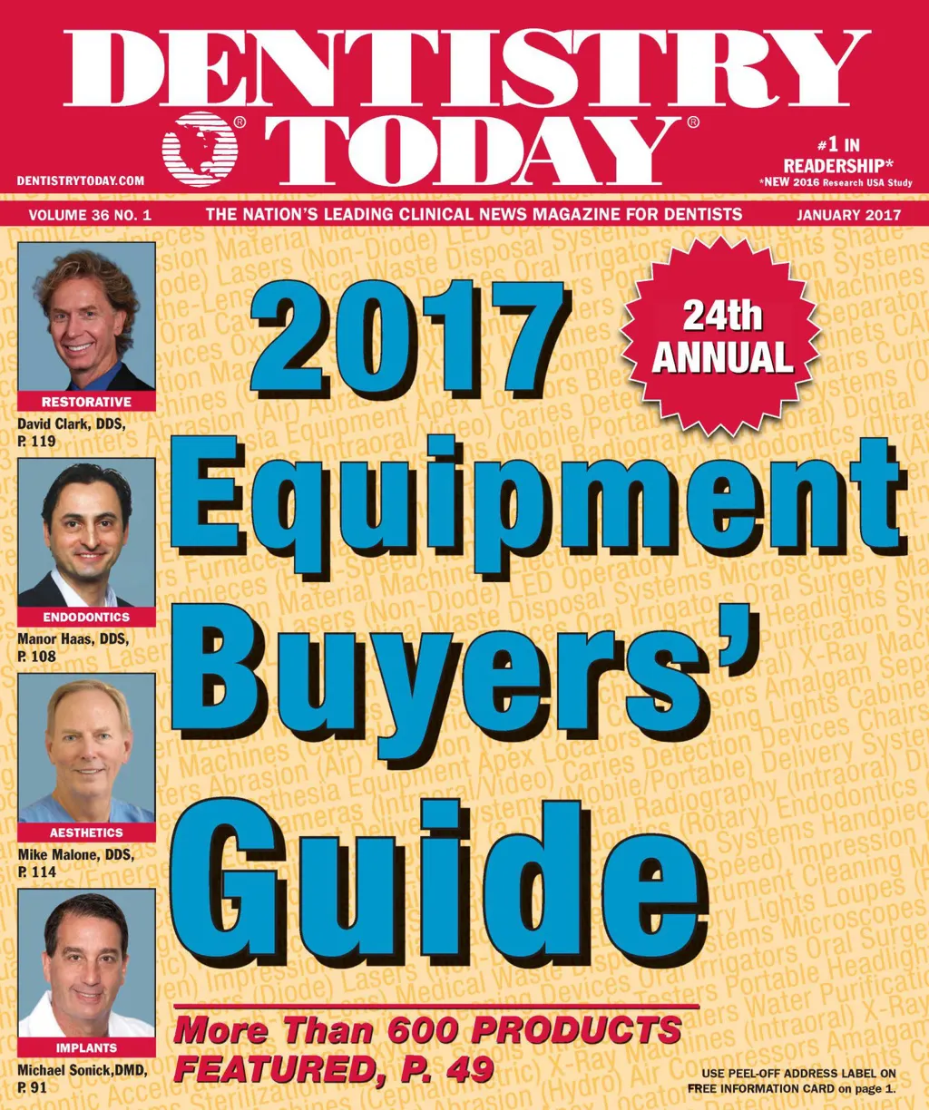 Dentistry Today — January 2017 cover