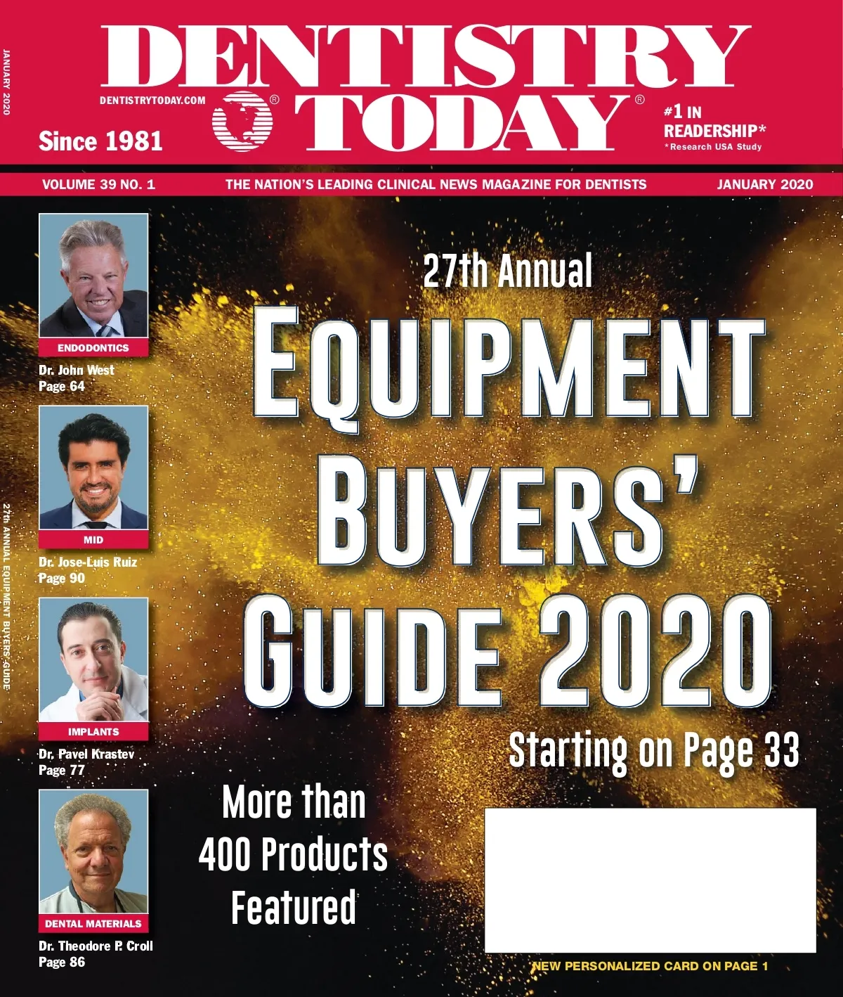 Dentistry Today — January 2020 cover