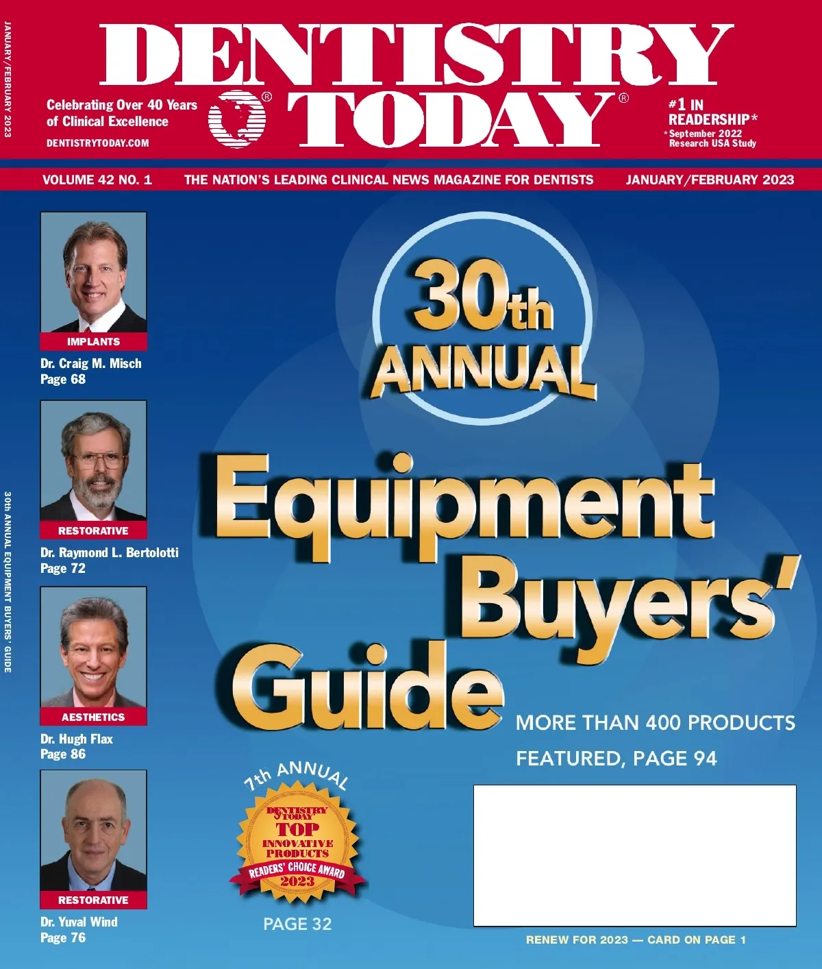Dentistry Today — January/February 2023 cover