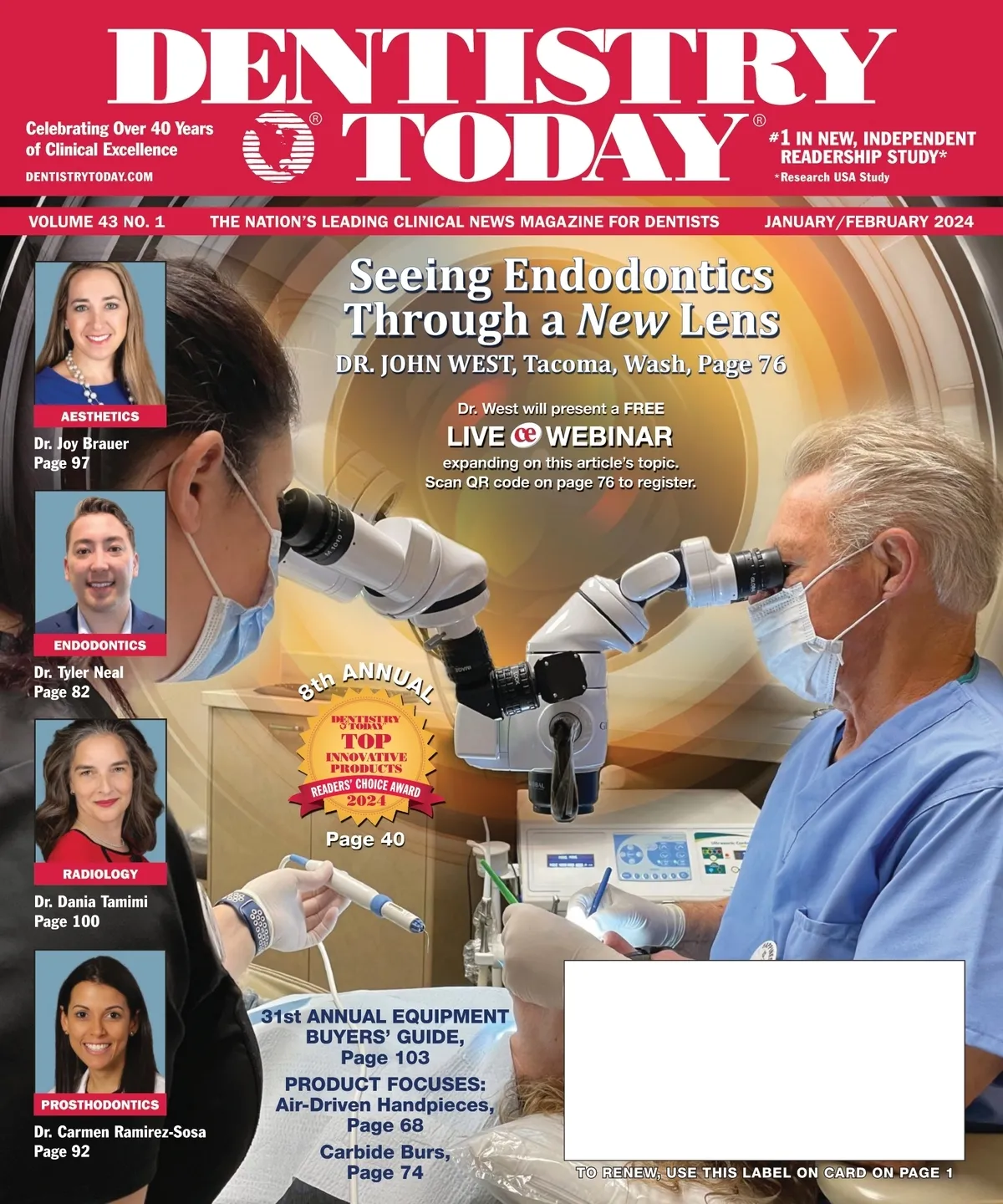 Dentistry Today — January/February 2024 cover