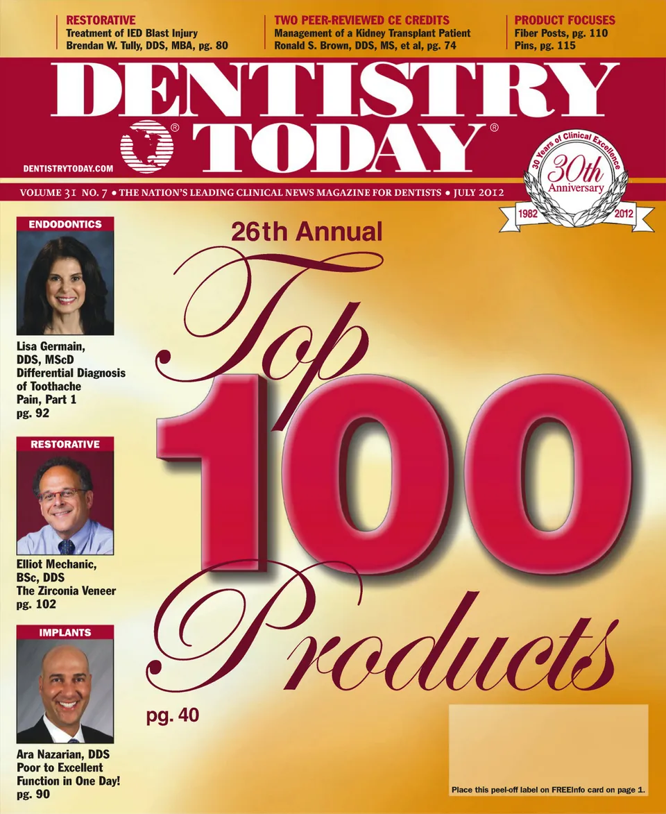 Dentistry Today — July 2012 cover