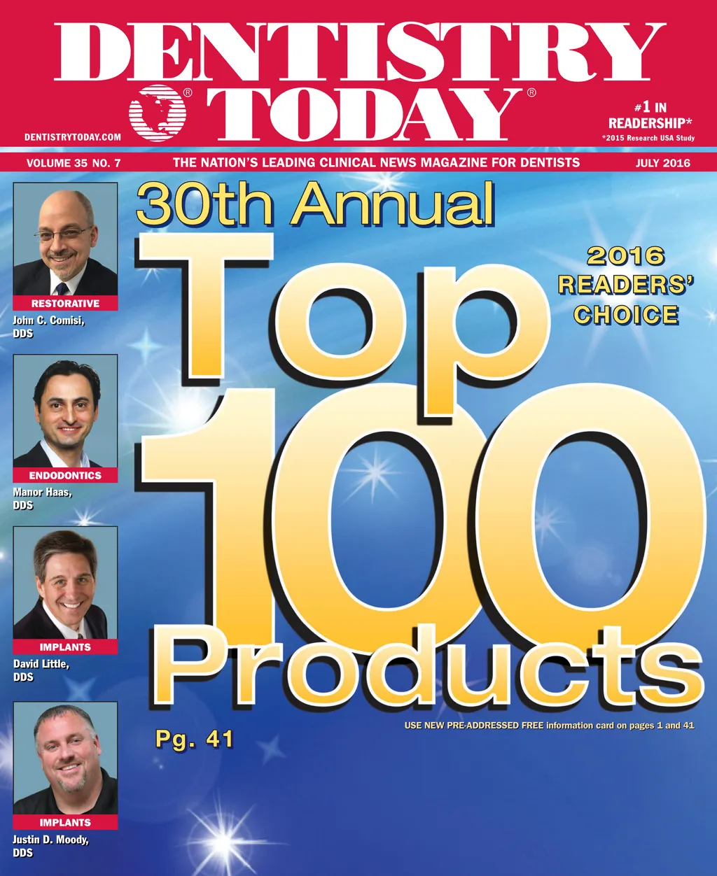 Dentistry Today — July 2016 cover