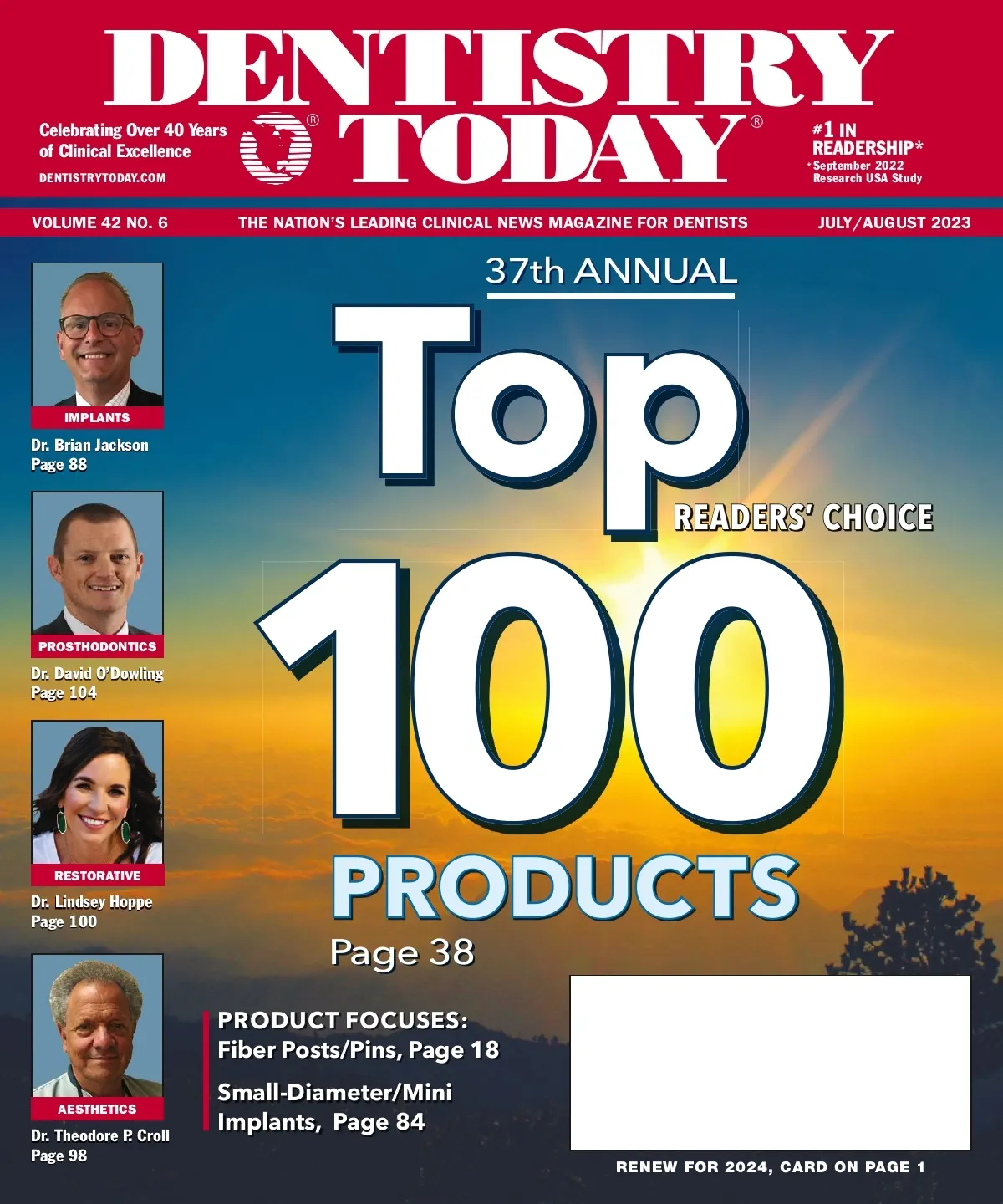 Dentistry Today — July/August 2023 cover