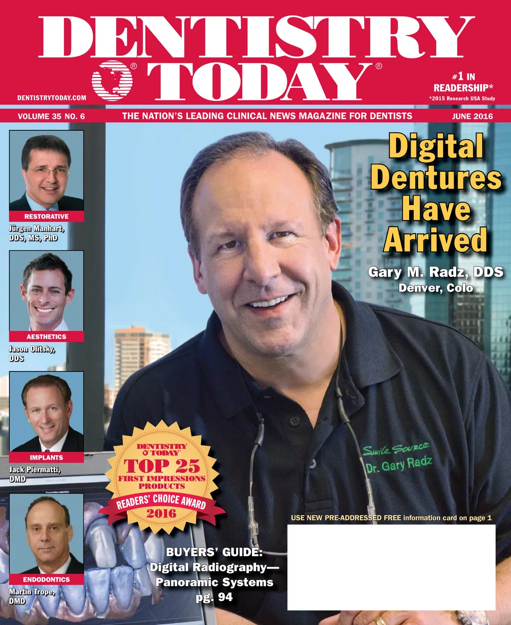 Dentistry Today — June 2016 cover