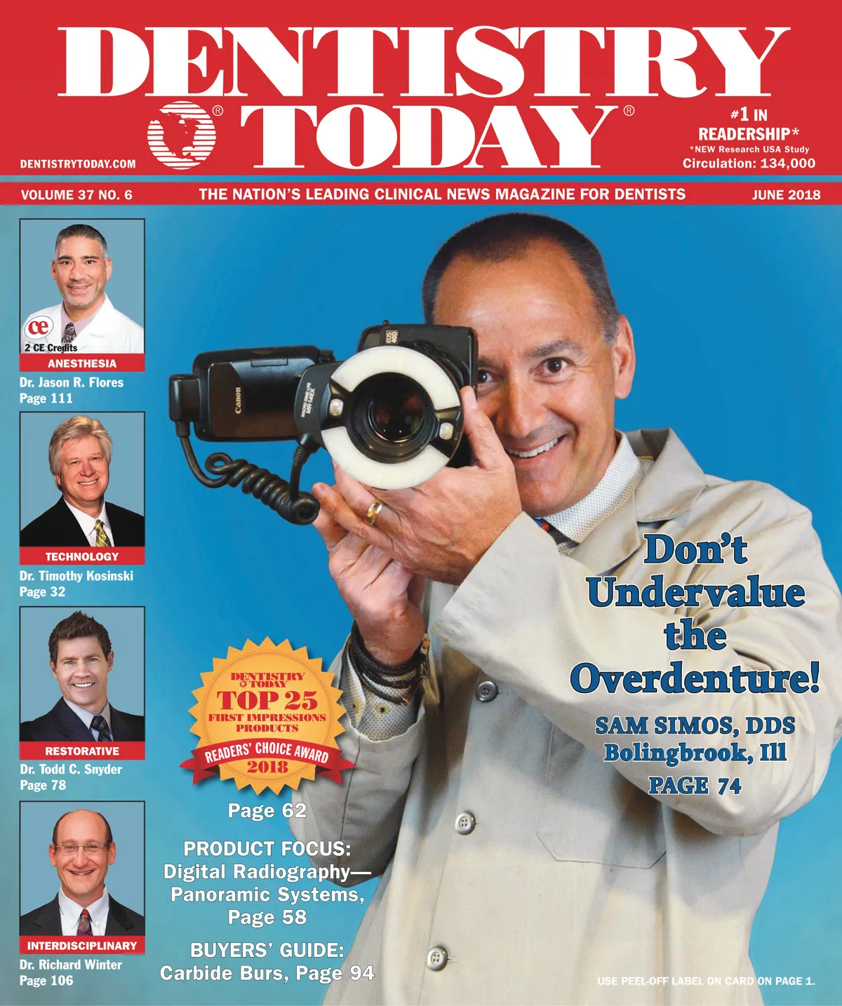 Dentistry Today — June 2018 cover