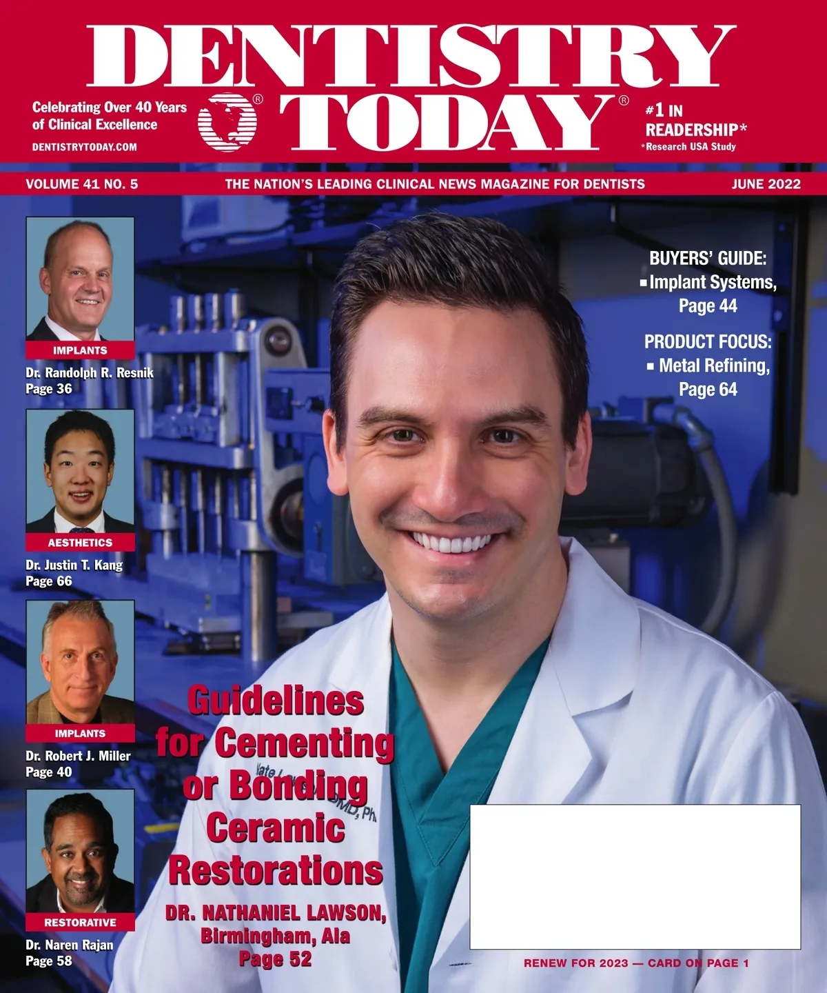 Dentistry Today — June 2022 cover