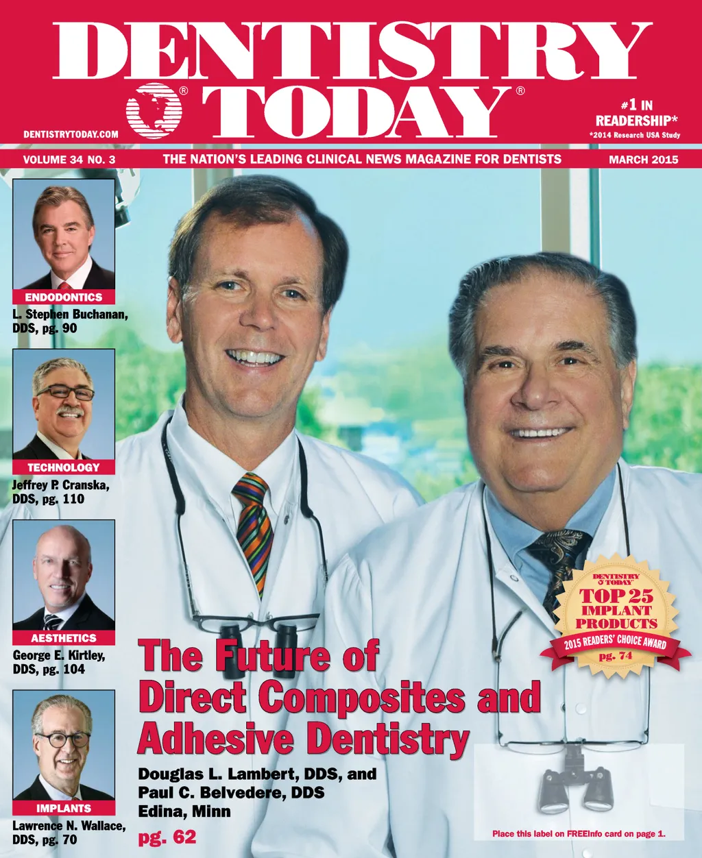 Dentistry Today — March 2015 cover