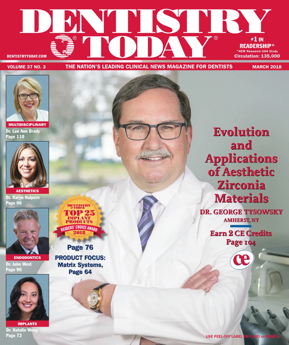 Dentistry Today — March 2018 cover