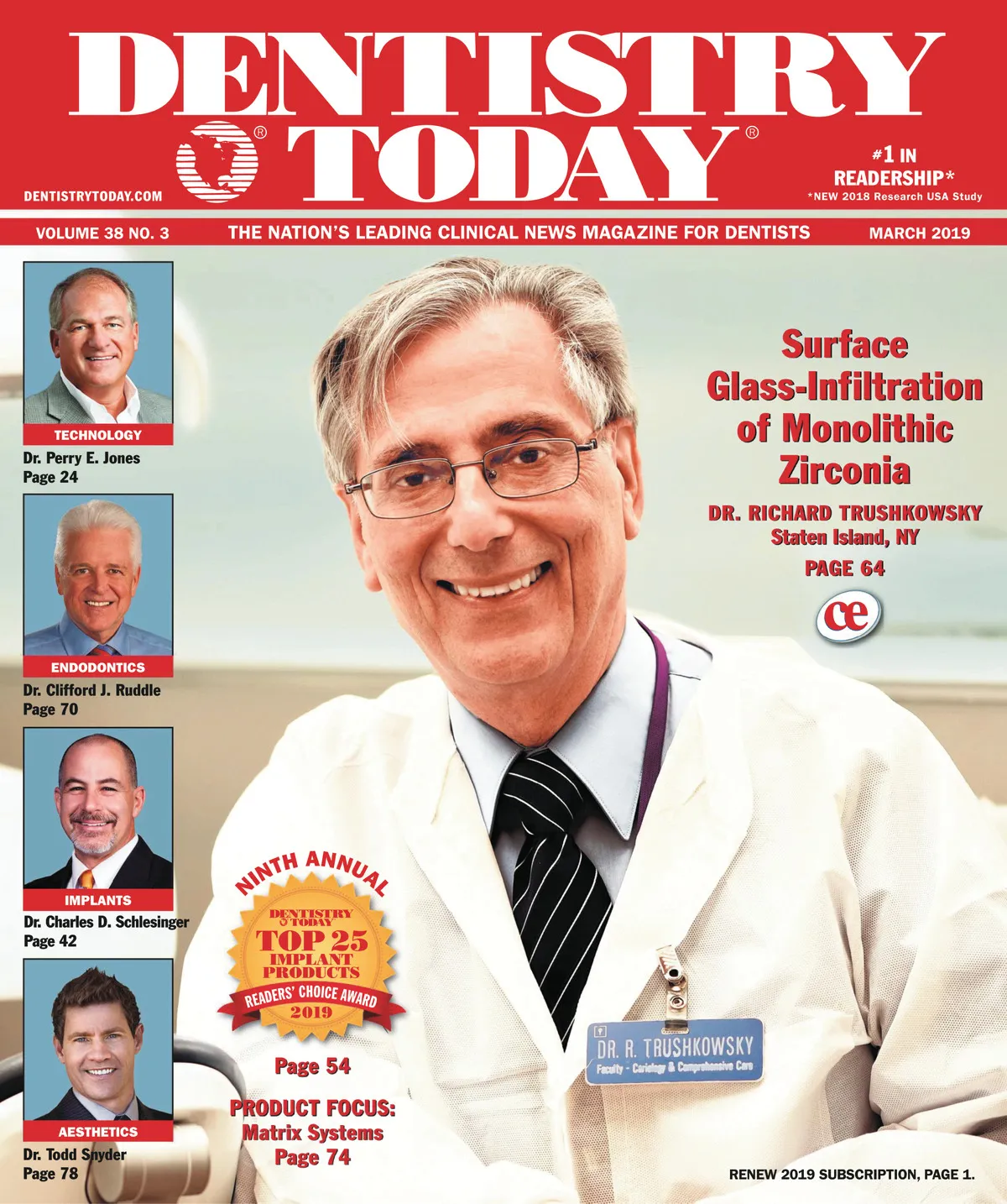 Dentistry Today — March 2019 cover