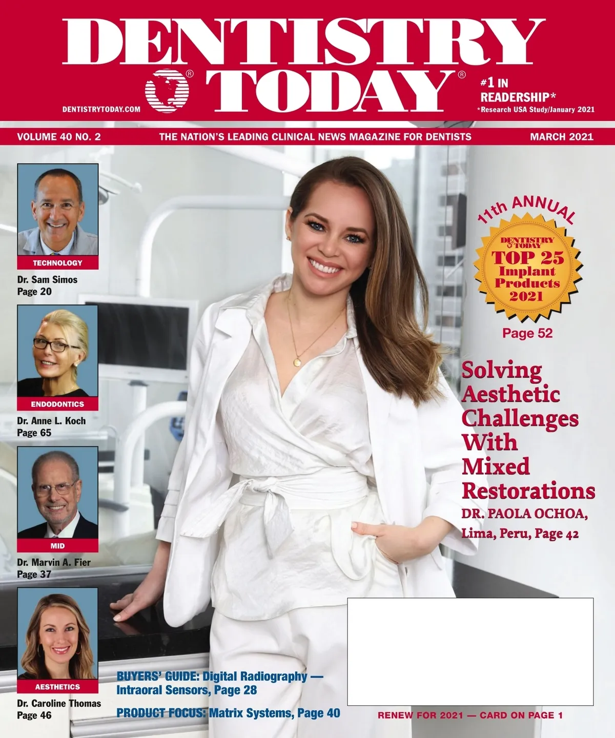 Dentistry Today — March 2021 cover