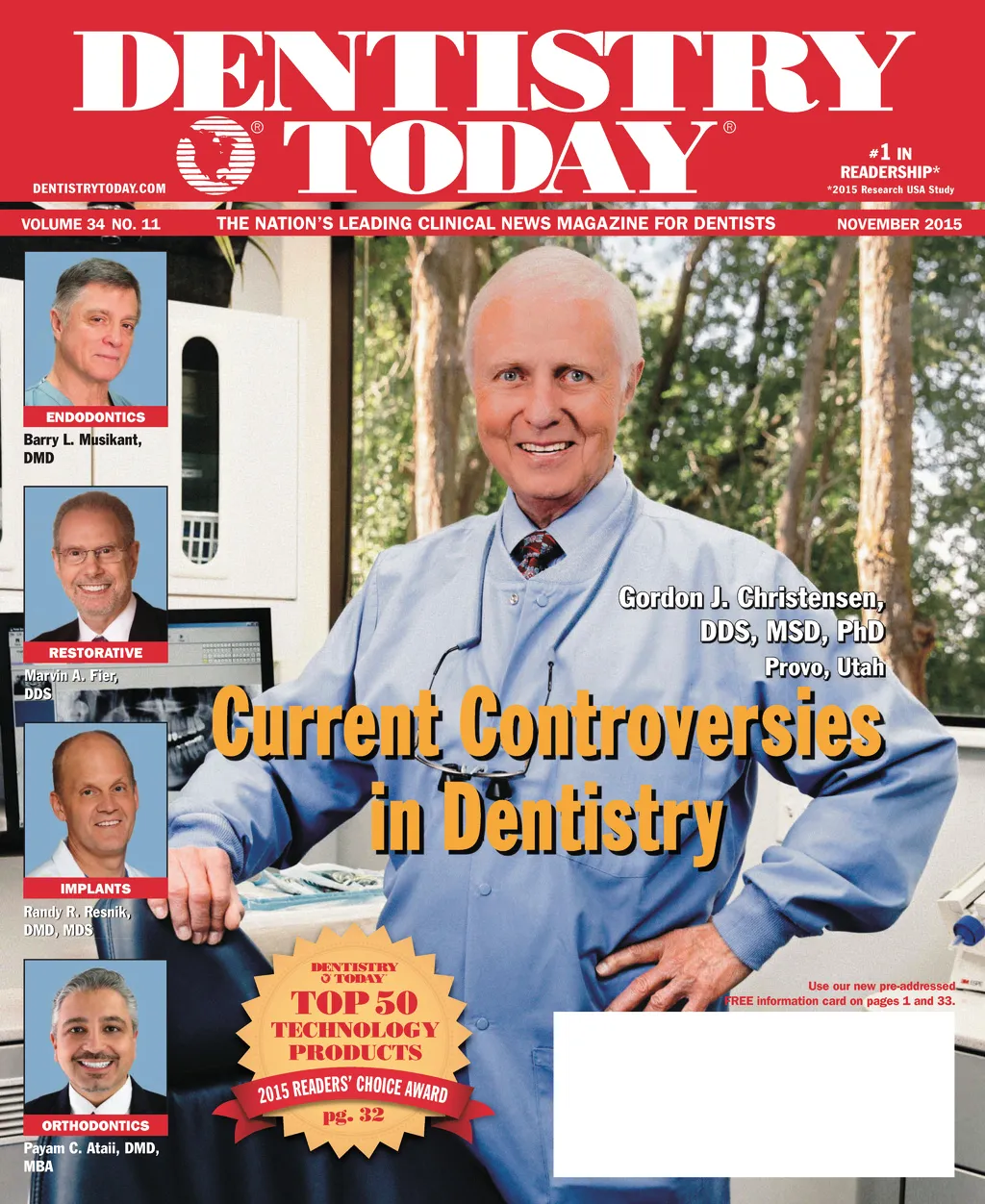 Dentistry Today — November 2015 cover