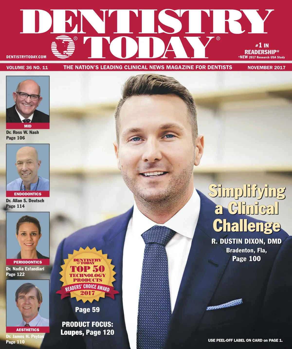Dentistry Today — November 2017 cover