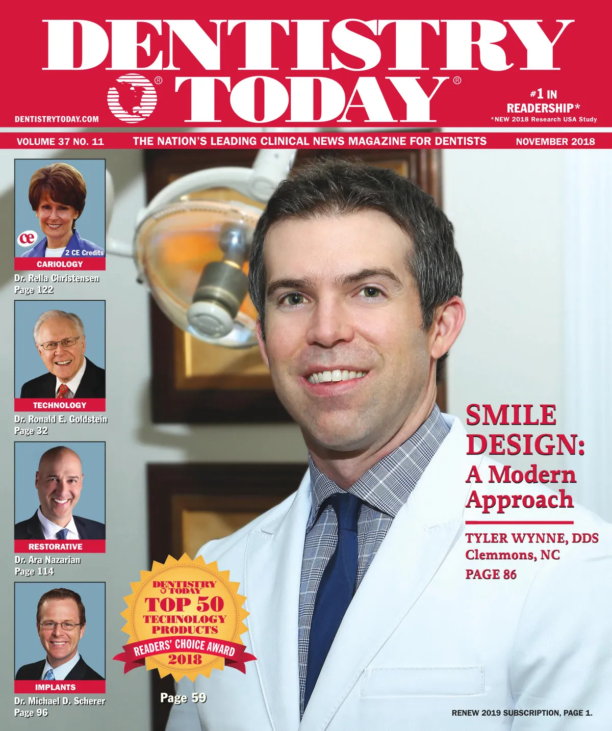Dentistry Today — November 2018 cover