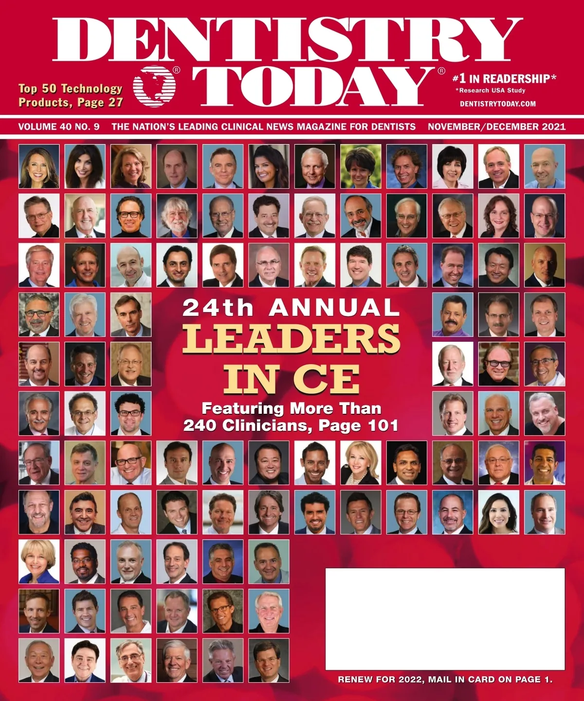 Dentistry Today — November/December 2021 cover