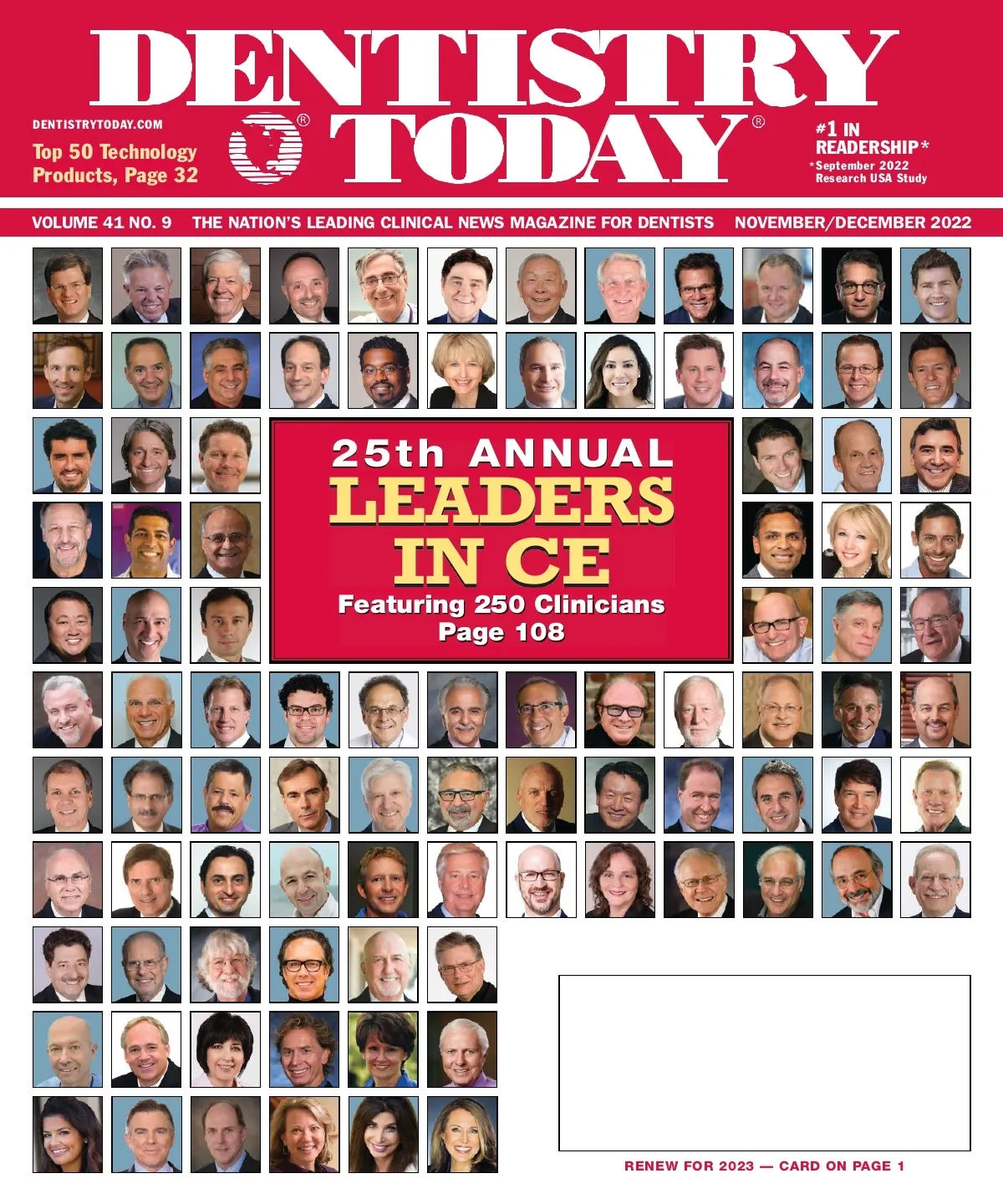 Dentistry Today — November/December 2022 cover