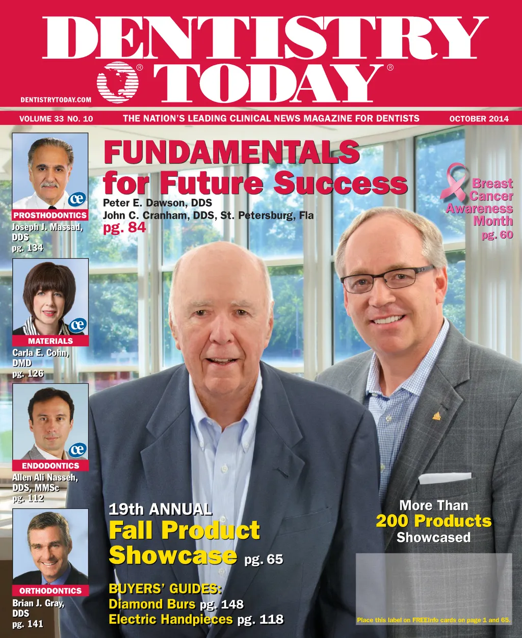 Dentistry Today — October 2014 cover