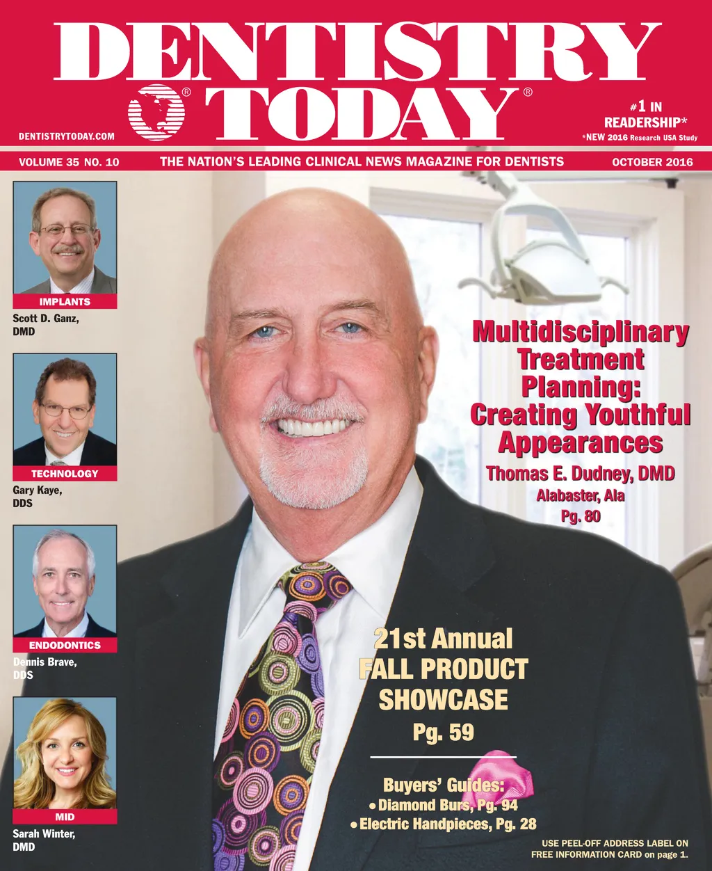 Dentistry Today — October 2016 cover