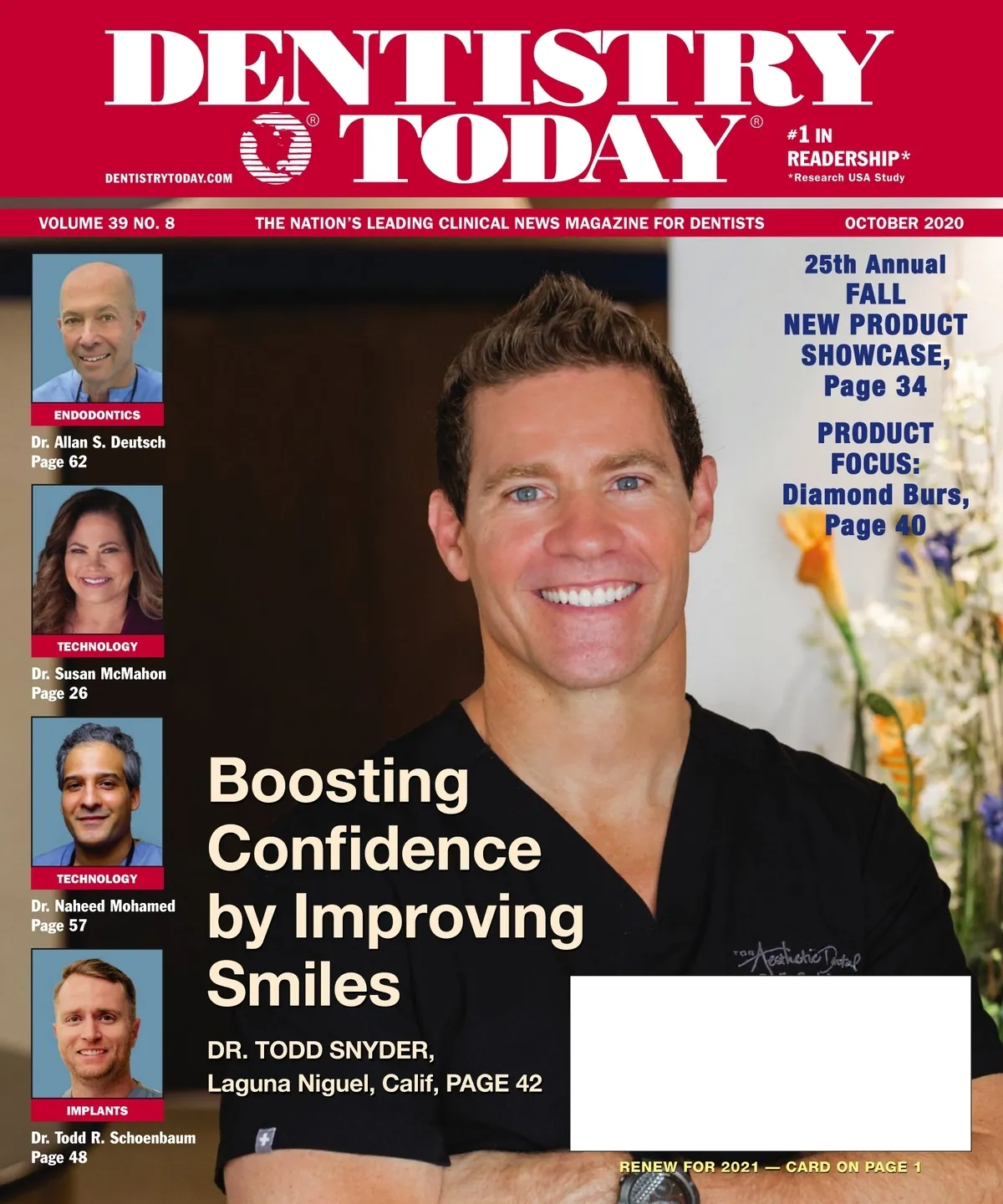 Dentistry Today — October 2020 cover