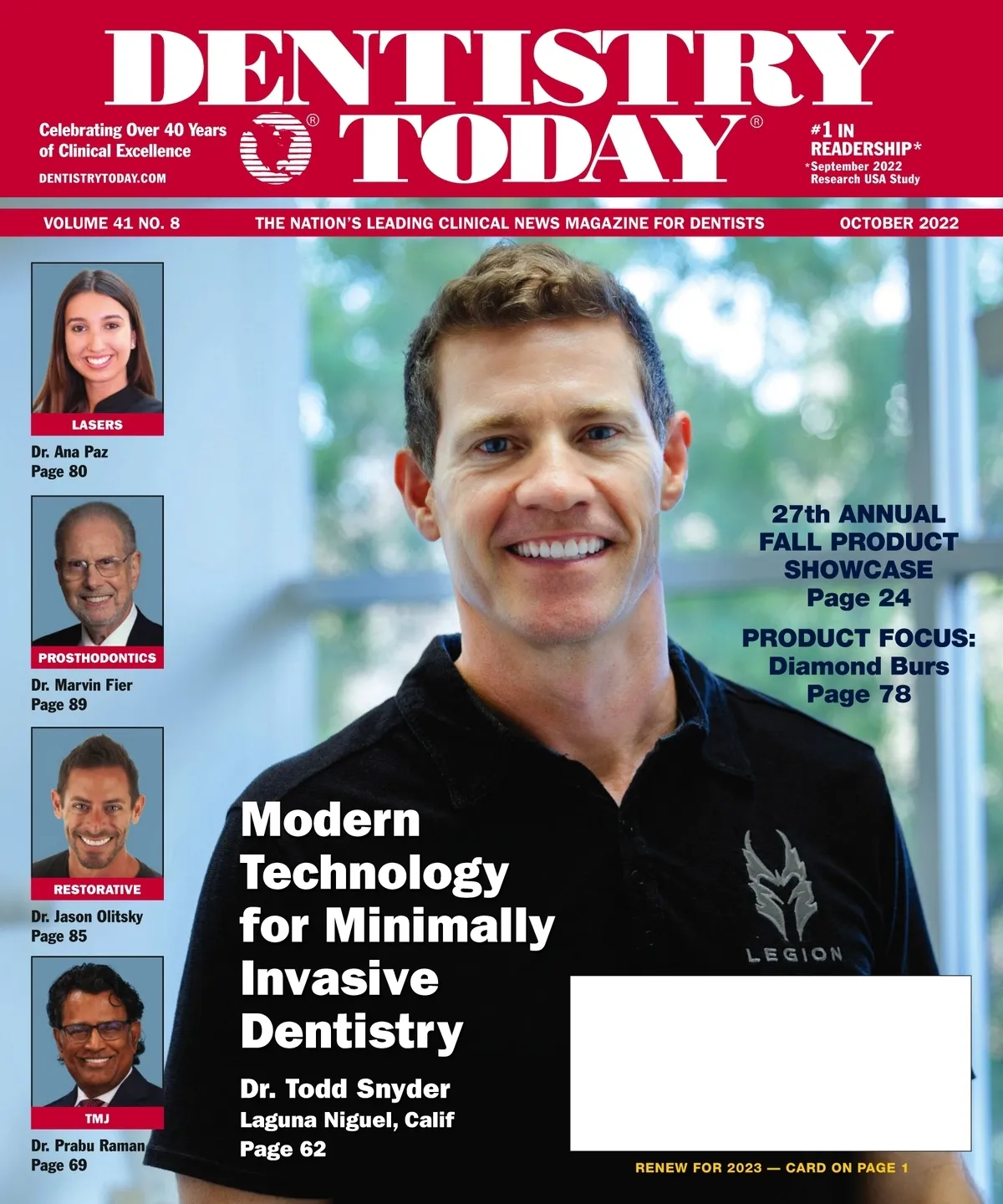 Dentistry Today — October 2022 cover