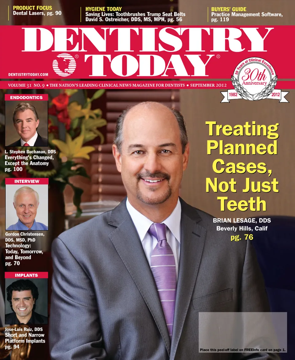 Dentistry Today — September 2012 cover