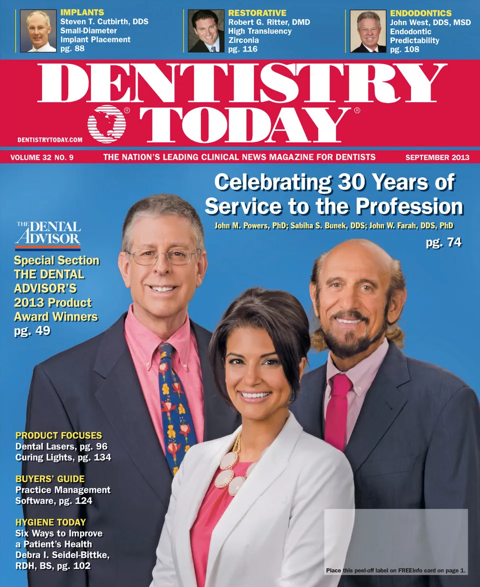 Dentistry Today — September 2013 cover
