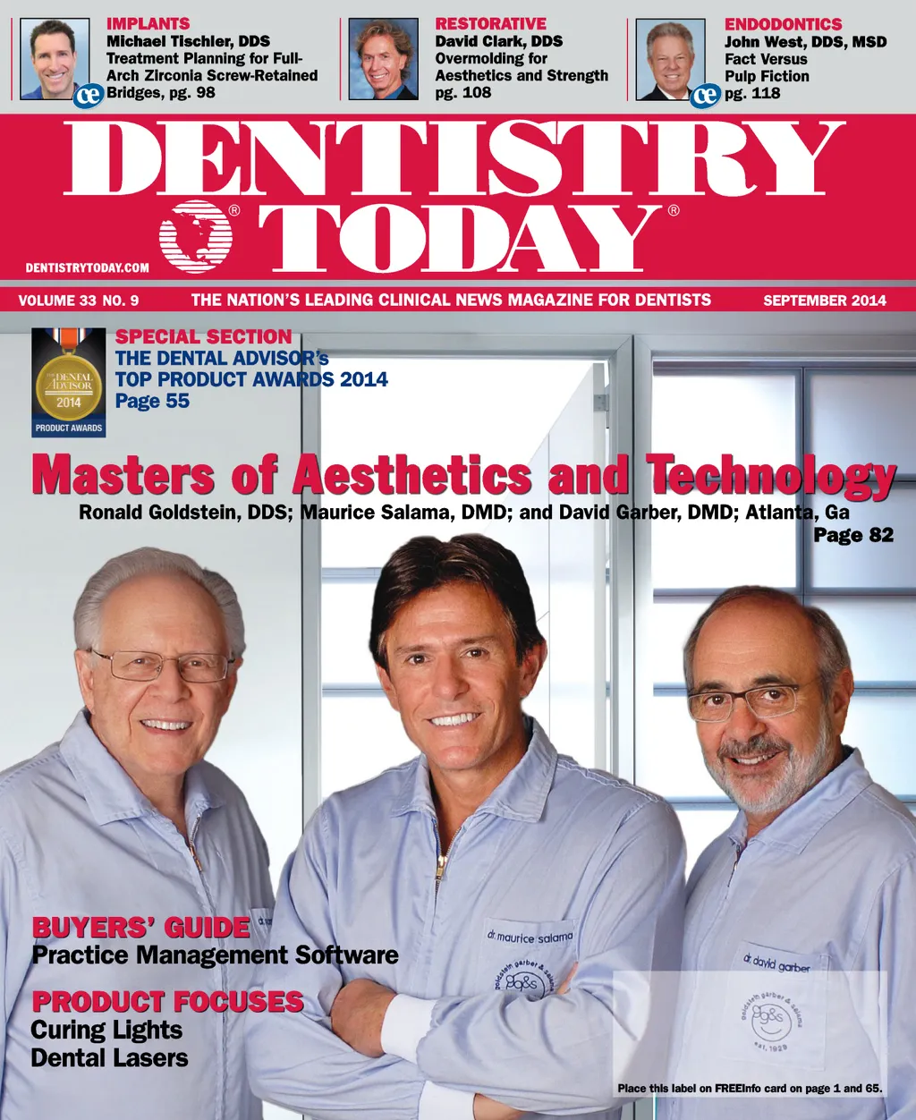 Dentistry Today — September 2014 cover