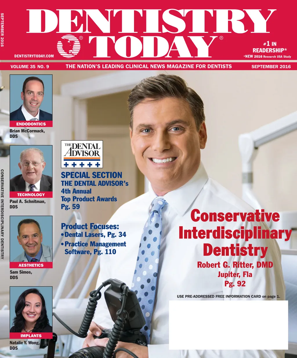 Dentistry Today — September 2016 cover