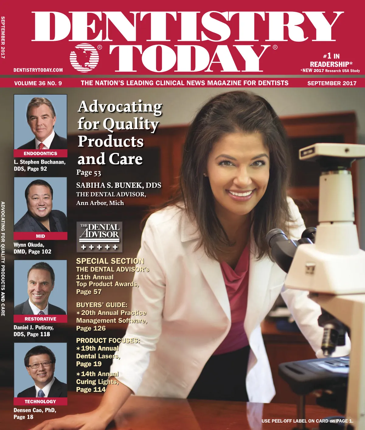 Dentistry Today — September 2017 cover