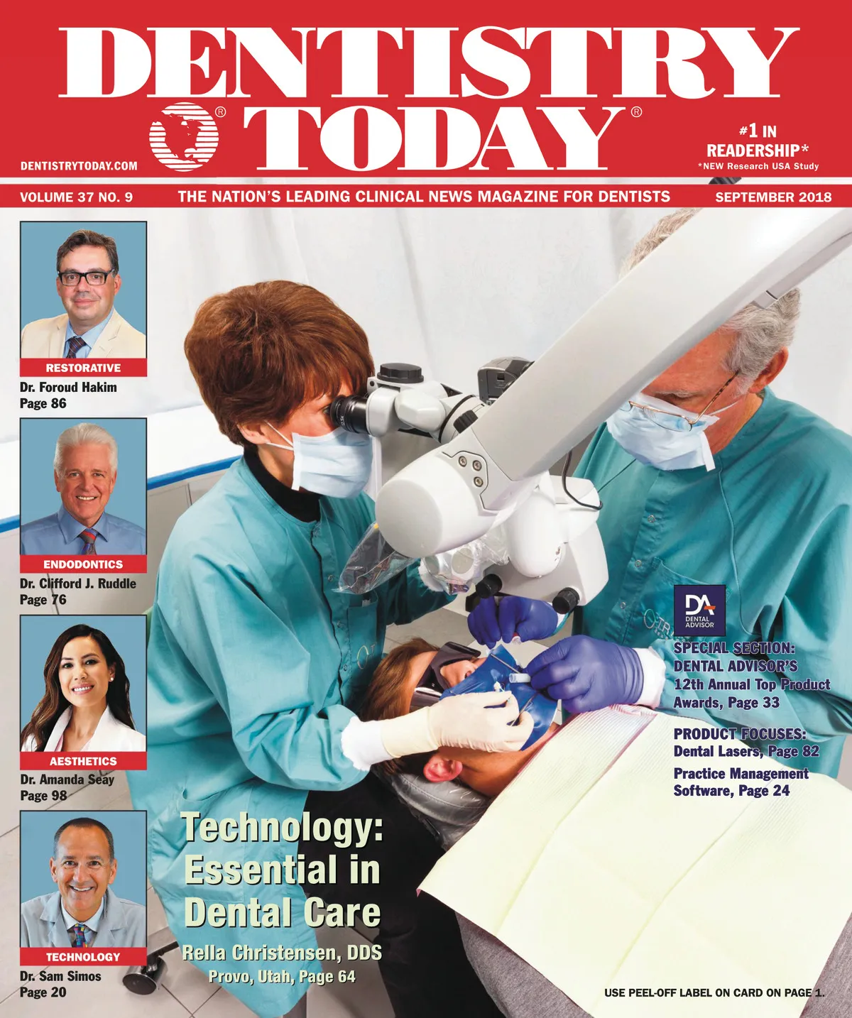 Dentistry Today — September 2018 cover