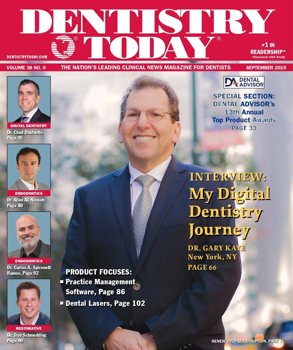 Dentistry Today — September 2019 cover