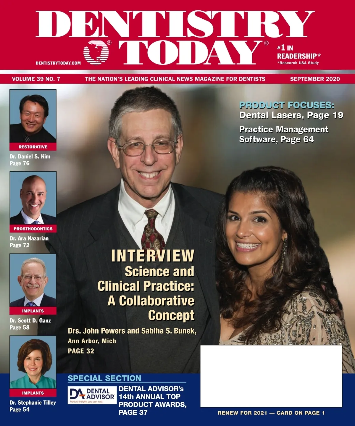 Dentistry Today — September 2020 cover