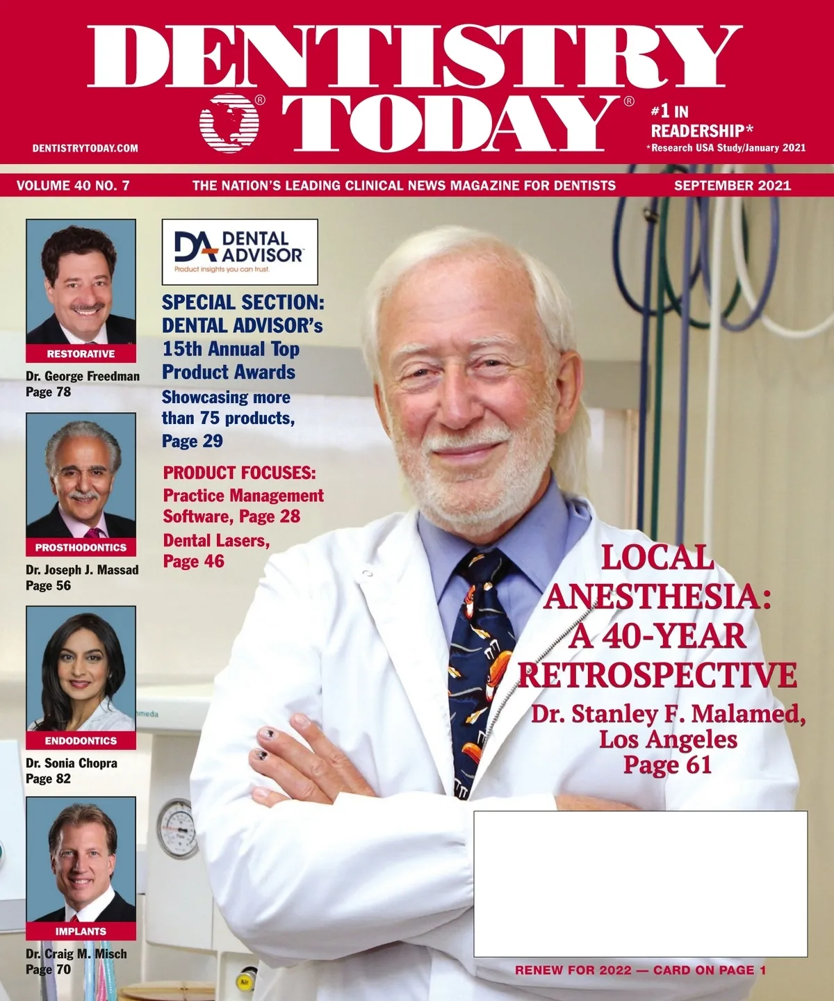 Dentistry Today — September 2021 cover