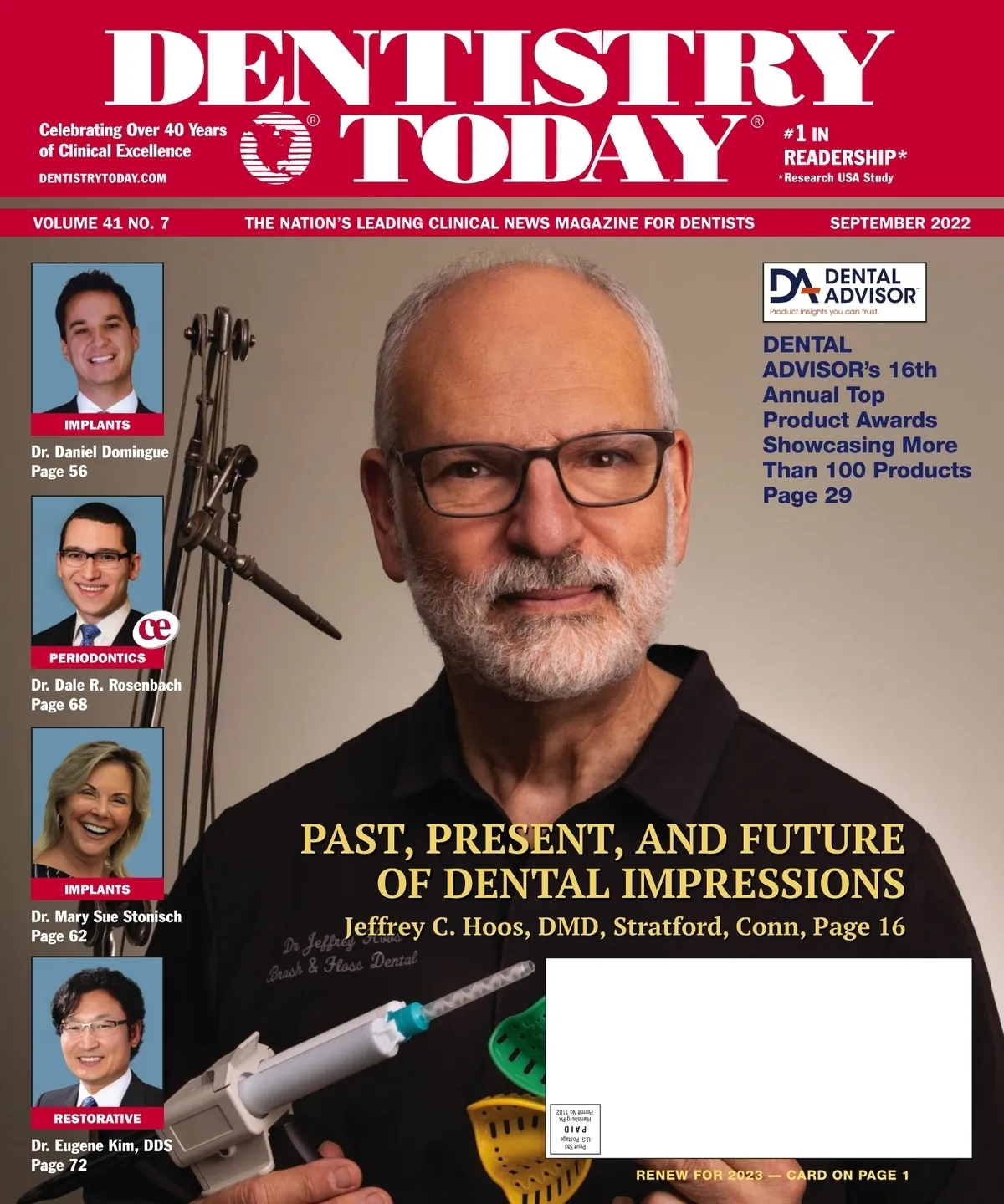 Dentistry Today — September 2022 cover