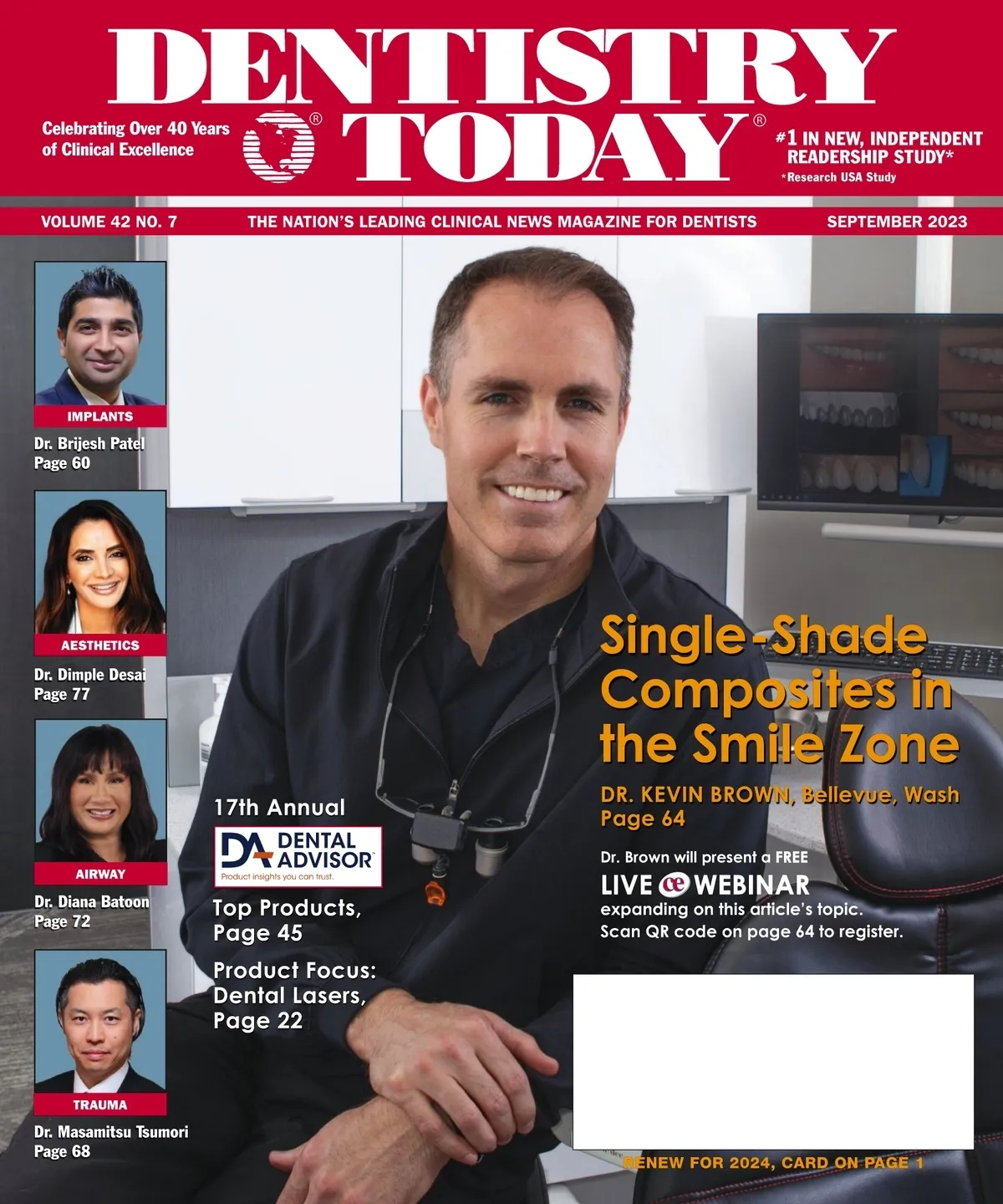 Dentistry Today — September 2023 cover