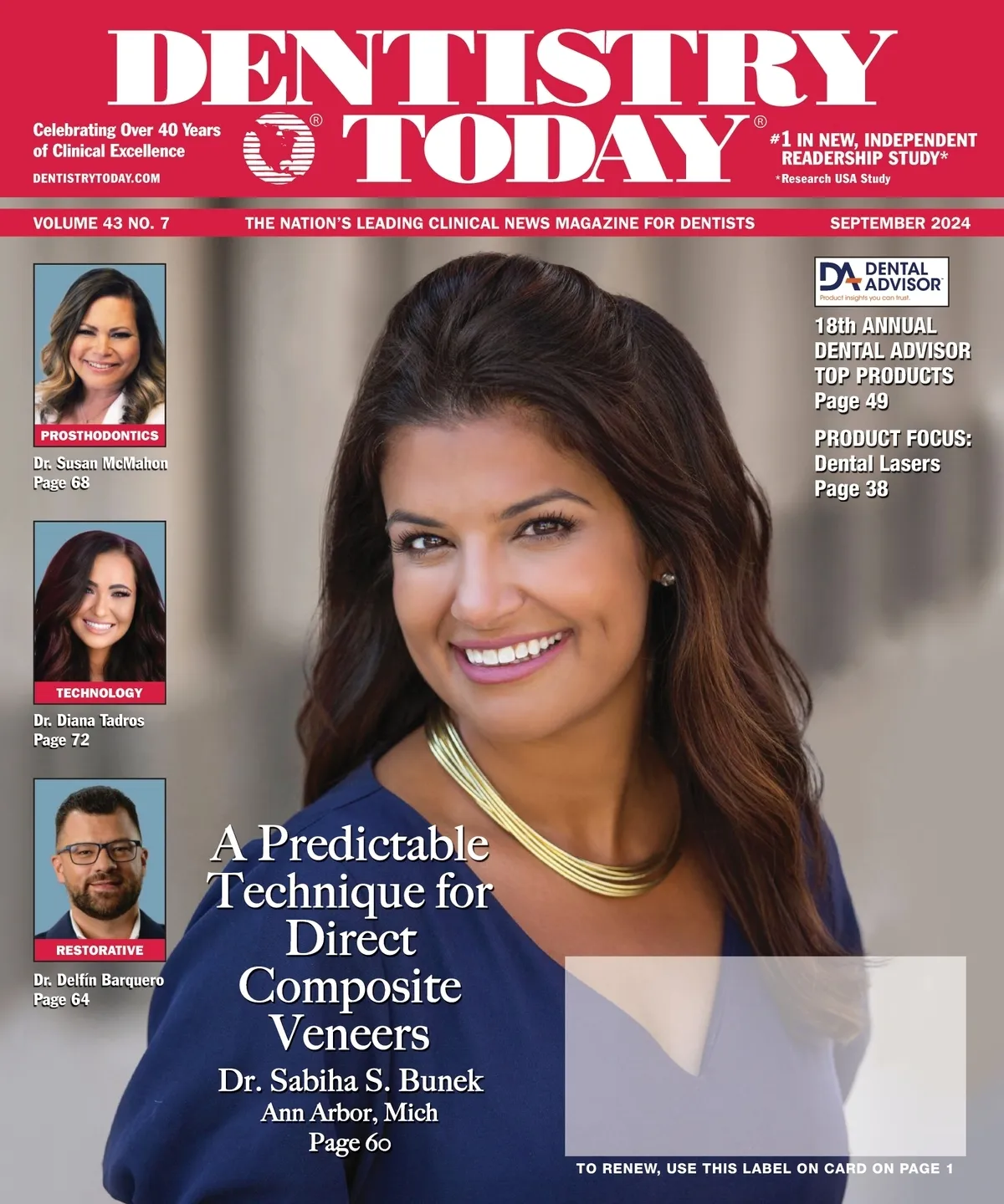 Dentistry Today — September 2024 cover